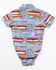 Image #3 - Shyanne Infant Girls' Printed Short Sleeve Snap Western Onesie, Blue, hi-res