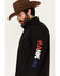 Image #3 - RANK 45&reg; Men's American Flag Logo Softshell Jacket, Black, hi-res