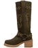 Image #3 - Dingo Women's Troubadour Studded Tall Fashion Boots - Round Toe, Olive, hi-res