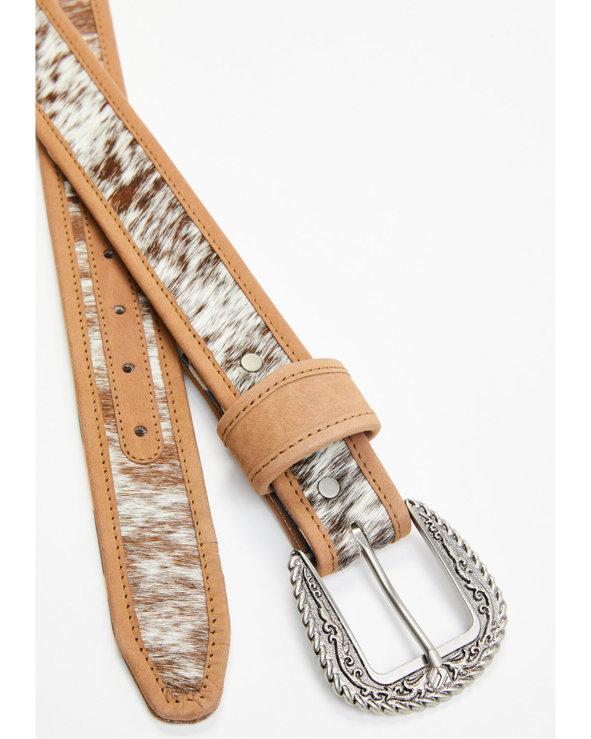 Image #2 - RANK 45&reg; Men's Stockyard Hair on Hide Belt, Brown, hi-res