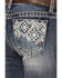 Image #2 - Grace in LA Girls' Medium Wash Mid Rise Southwestern Bootcut Jeans , Medium Wash, hi-res