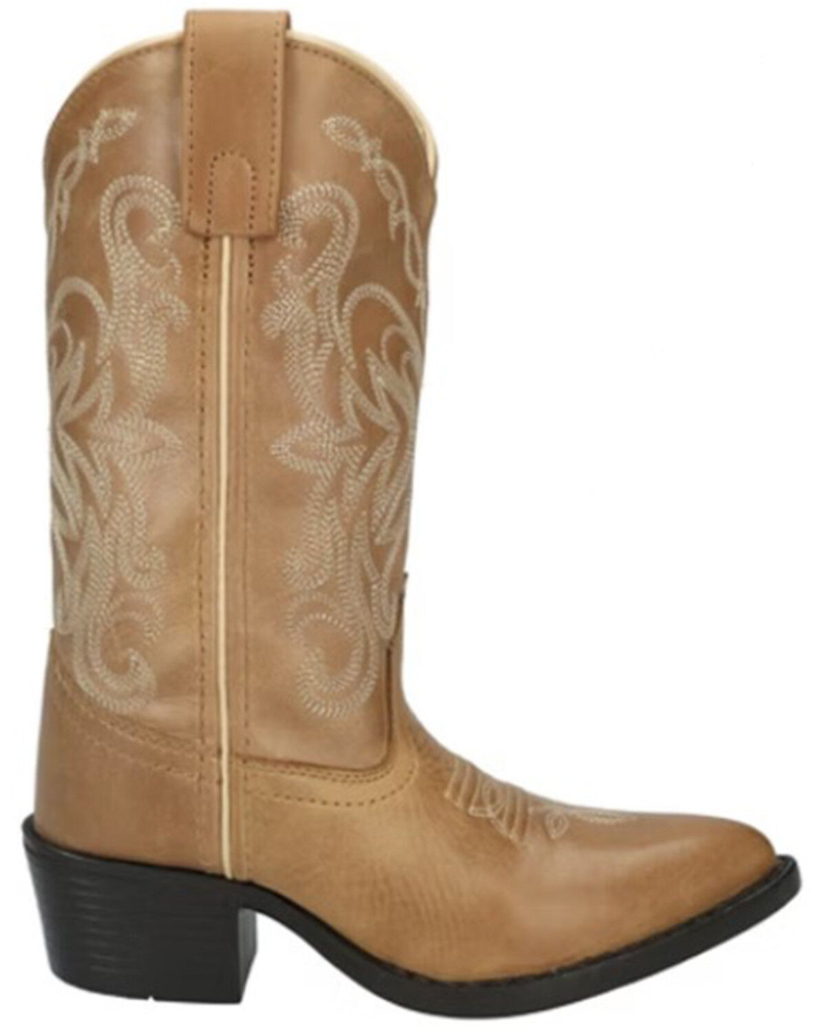 Image #1 - Smoky Mountain Little Girls' Maddie Western Boots - Round Toe, Tan, hi-res