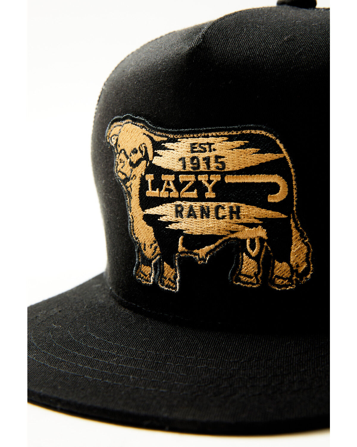 Image #2 - Lazy J Ranch Wear Boys' Gold Rush Ball Cap, Black, hi-res