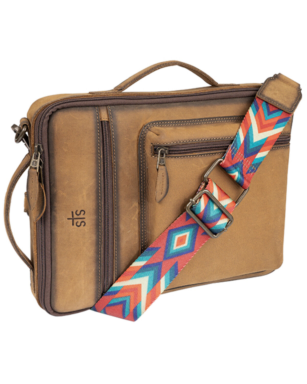 Image #3 - STS Ranchwear by Carroll Baroness Basic Bliss Shiloh Messenger Backpack, Brown, hi-res