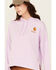 Image #2 - Carhartt Women's Tencel™ Fiber Series Loose Fit Graphic Hoodie, Violet, hi-res