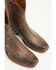 Image #7 - Cleo + Wolf Women's Fern Western Booties - Square Toe, Chocolate, hi-res