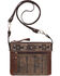 Image #1 - American West Women's Brown Southwestern Arrow Trail Rider Crossbody Bag, Distressed Brown, hi-res