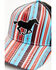 Image #2 - Cowgirl Hardware Girls' Running Horse Serape Striped Ball Cap, Turquoise, hi-res