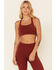 Image #1 - Shyanne Women's Solid Riding Sports Bra, Chocolate, hi-res