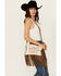 Image #1 - Keep It Gypsy Women's Maxine Coors Cowboy Cowhide Fringe Crossbody Bag , Brown, hi-res