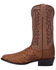 Image #3 - Dan Post Men's Full Quill Ostrich Tempe Western Boots, Saddle Tan, hi-res