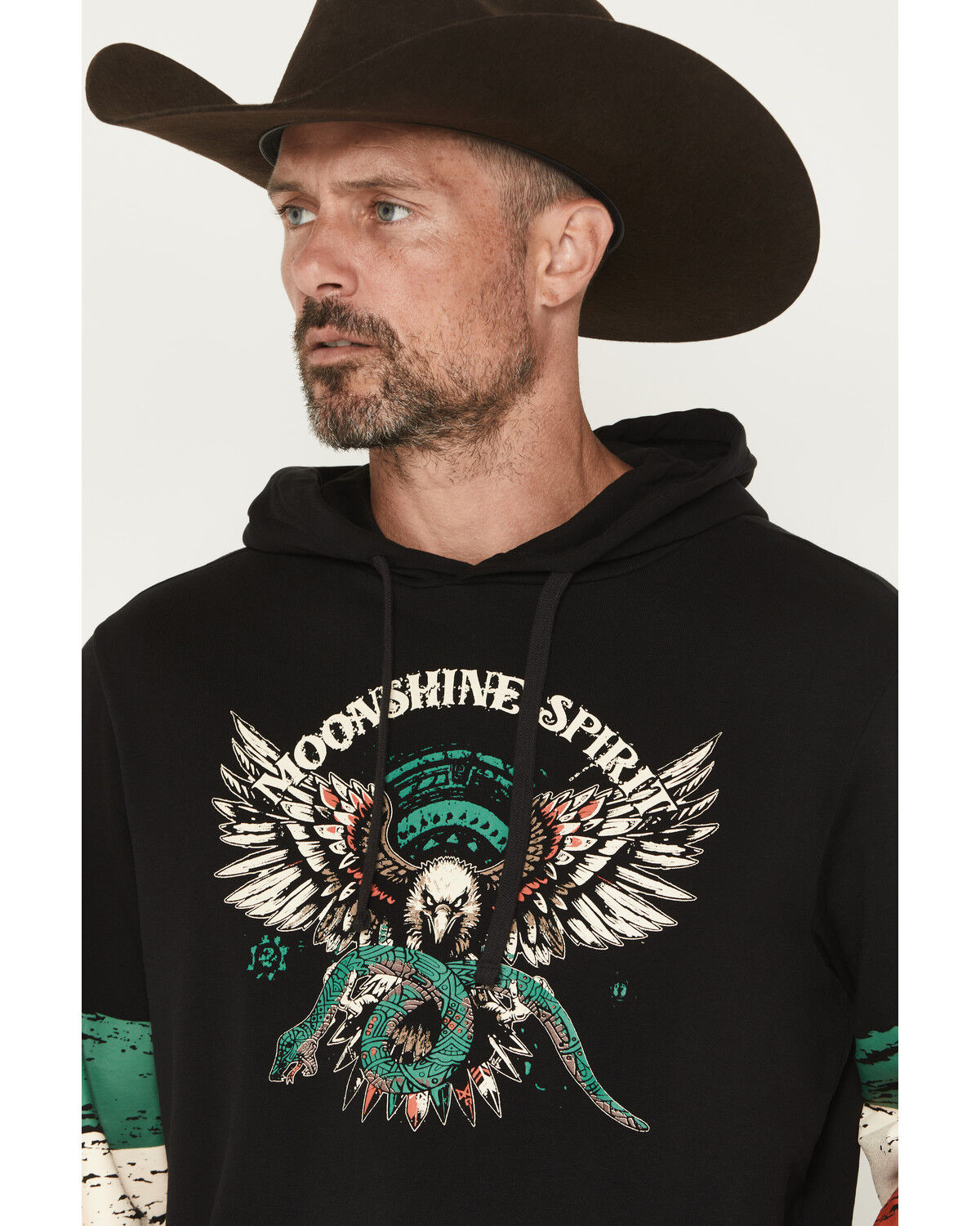 Image #2 - Moonshine Spirit&reg; Men's Marinos Mexico Hooded Sweatshirt, Black, hi-res