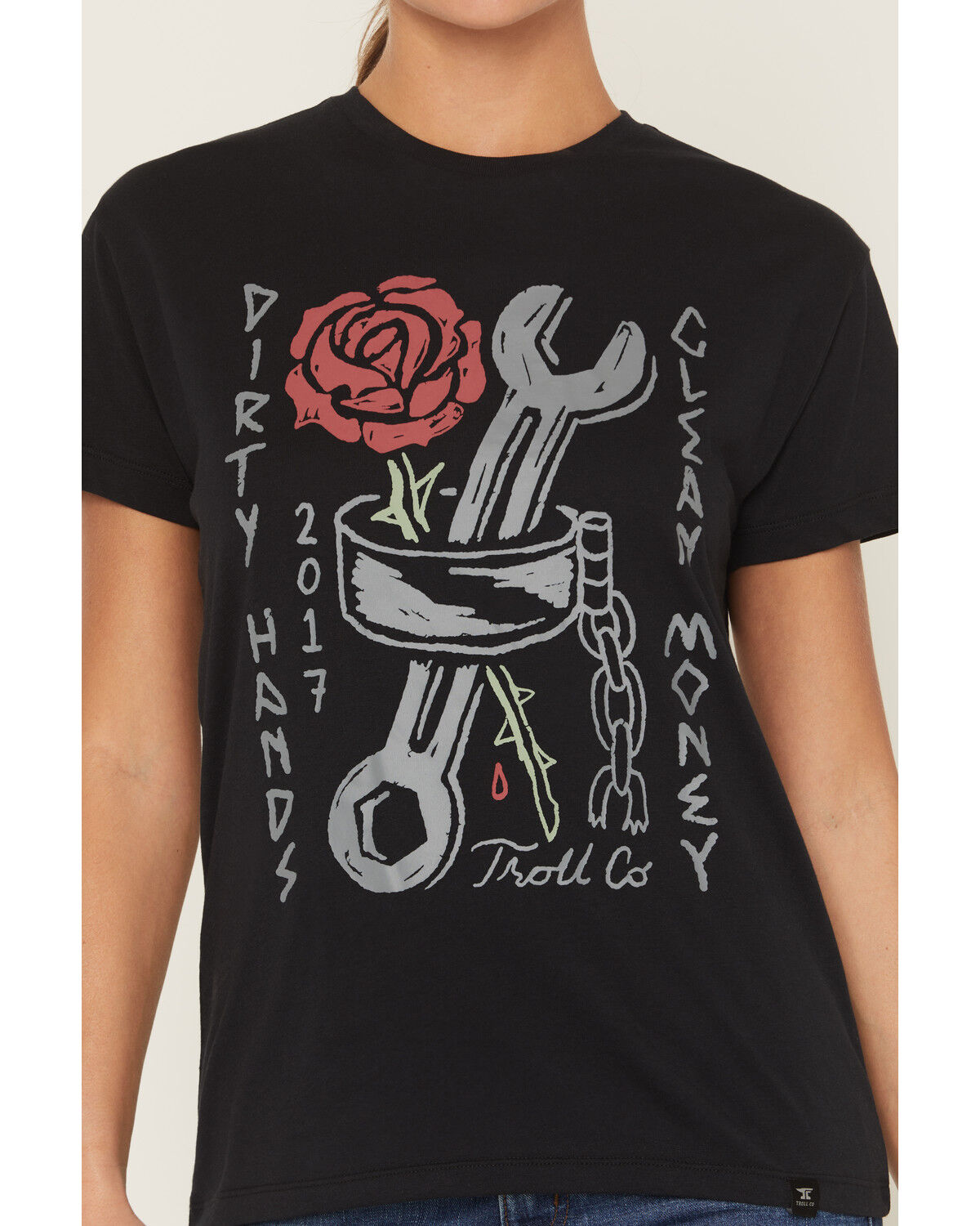 Image #3 - Troll Co Women's DHCM Shackler Short Sleeve T-Shirt, Black, hi-res