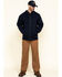 Image #6 - Hawx Men's FR Zip Up Fleece Hooded Work Hoodie, Navy, hi-res