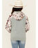 Image #4 - Hooey Girls' Southwestern Sleeve Hoodie, Blue, hi-res