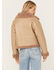 Image #4 - Cleo + Wolf Women's Reversible Sherpa Trimmed Moto Jacket , Taupe, hi-res