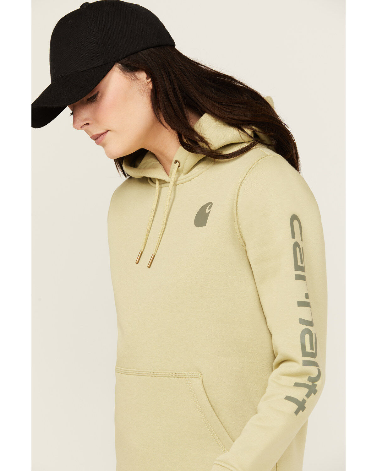 Image #2 - Carhartt Women's Relaxed Fit Midweight Logo Graphic Hoodie, , hi-res