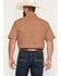 Image #4 - Ely Walker Men's Geo Print Short Sleeve Pearl Snap Western Shirt, Tan, hi-res