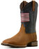 Image #2 - Ariat Men's Hybrid Rancher Patriot Performance Western Boots - Broad Square Toe, Brown, hi-res