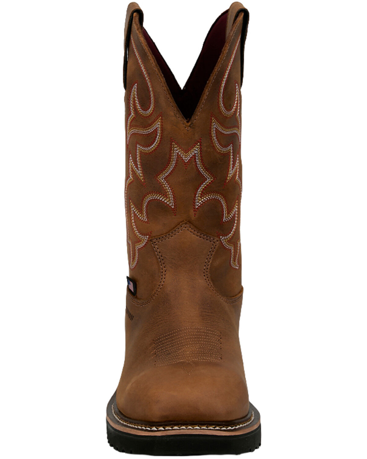 Image #4 - Justin Men's Homeland Waterproof Work Boots - Steel Toe, Brown, hi-res