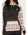 Image #3 - Hooey Women's Southwestern Print Contrast Hoodie , Charcoal, hi-res