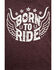 Image #2 - Cody James Toddler Boys' Born To Ride Short Sleeve Graphic Tee, Burgundy, hi-res