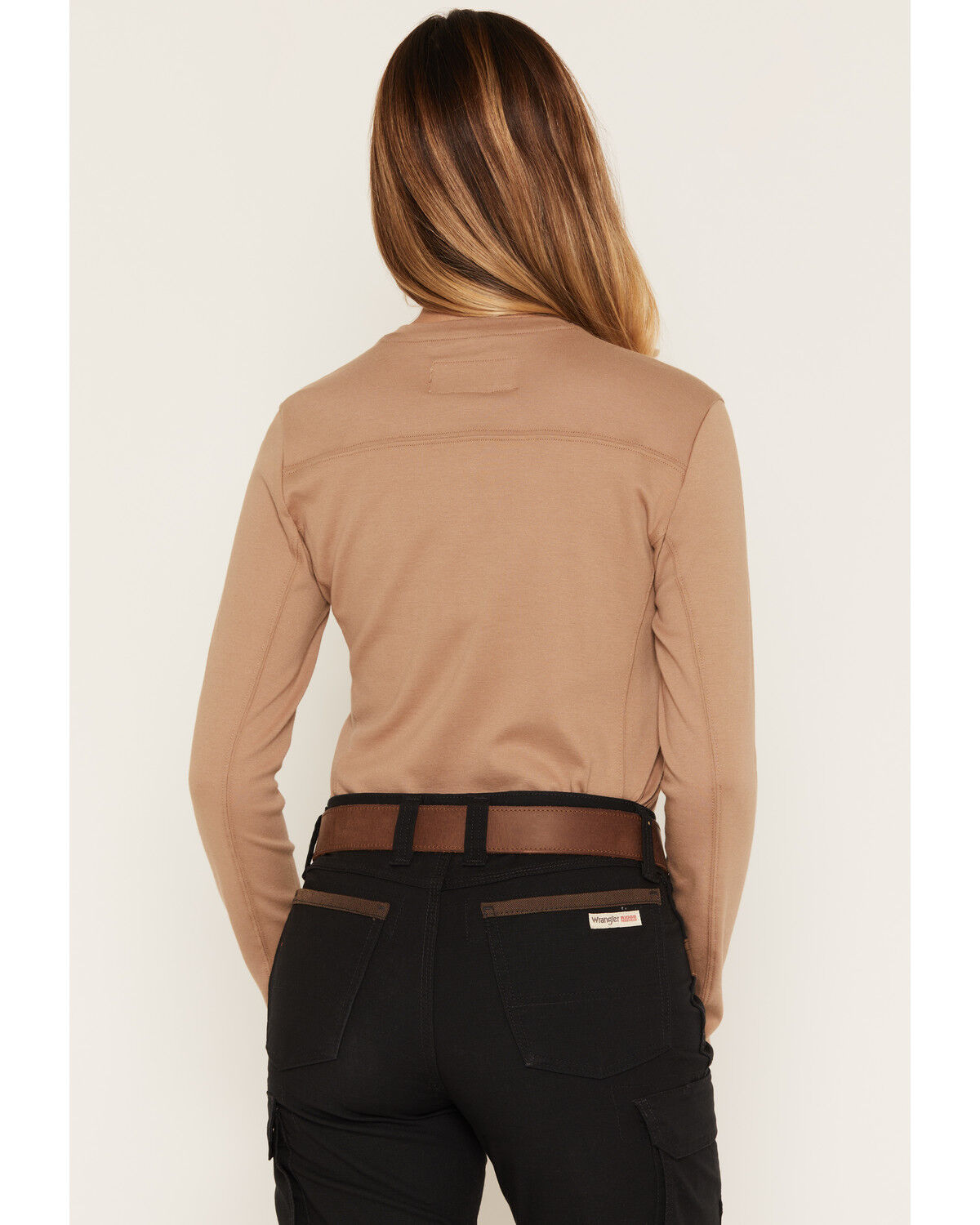 Image #4 - Forge Workwear Women's FR Solid Long Sleeve Work Shirt, Khaki, hi-res