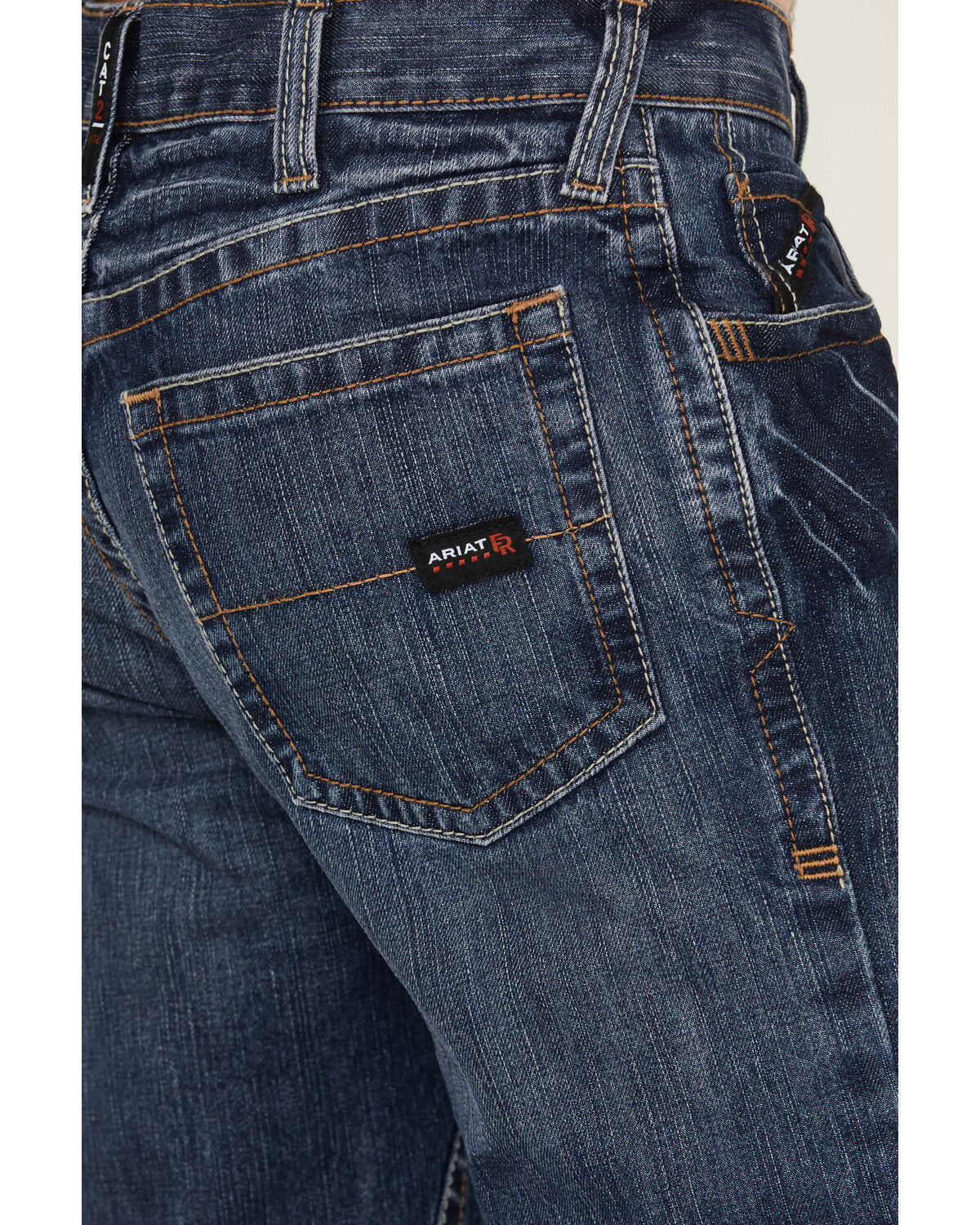 Image #4 - Ariat Men's FR M4 Medium Wash Relaxed Basic Bootcut Jeans - Big, Indigo, hi-res