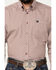 Image #3 - Cinch Men's Geo Print Long Sleeve Button-Down Western Shirt, Burgundy, hi-res