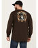 Image #1 - Cody James Men's FR Long Sleeve Graphic Shirt , Chocolate, hi-res