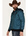 Image #2 - Hooey Men's Butte Monogram Logo Full-Zip Hooded Jacket, Teal, hi-res