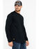 Image #3 - Hawx Men's Logo Crew Long Sleeve Work T-Shirt - Tall , Black, hi-res