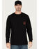 Image #2 - Hawx Men's Never Sleep Long Sleeve Graphic T-Shirt , Black, hi-res