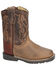 Image #1 - Smoky Mountain Toddler Boys' Autry Western Boots - Square Toe, Distressed Brown, hi-res