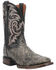 Image #1 - Dan Post Men's Dillinger Full Quill Ostrich Western Boots - Broad Square Toe , Grey, hi-res