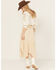 Image #3 - La La Land Women's Handkerchief Hem Midi Skirt , Cream, hi-res