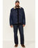 Image #2 - Cinch Men's FR Stretch Denim Sherpa Lined Trucker Work Jacket , Indigo, hi-res