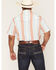 Image #4 - Ferrell Men's Tek Harrison Striped Print Short Sleeve Snap Performance Western Shirt, White, hi-res