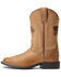 Image #2 - Ariat Boys' Homestead Brown Patriot 2.0 Full-Grain Western Roper Boot - Broad Square Toe, Brown, hi-res