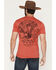 Image #1 - Howitzer Men's Boot Barn Exclusive Patriot Eagle Short Sleeve Graphic T-Shirt, Red, hi-res