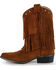 Image #3 - Shyanne® Girls' Fringe Snip Toe Western Boots, Brown, hi-res