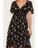 Image #3 - Wild Moss Women's Floral Print High-Low Dress, Black, hi-res