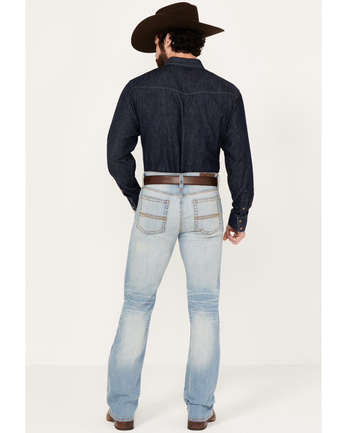 Image #3 - Cody James Men's Cowboy Wash Jackson Slim Straight Stretch Denim Jeans, Light Wash, hi-res