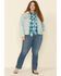 Image #2 - Levi's Women's Light Wash Sherpa Lined Collar Jacket, Blue, hi-res