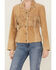 Image #3 - Scully Women's Suede Snap Fringe Jacket, Tan, hi-res