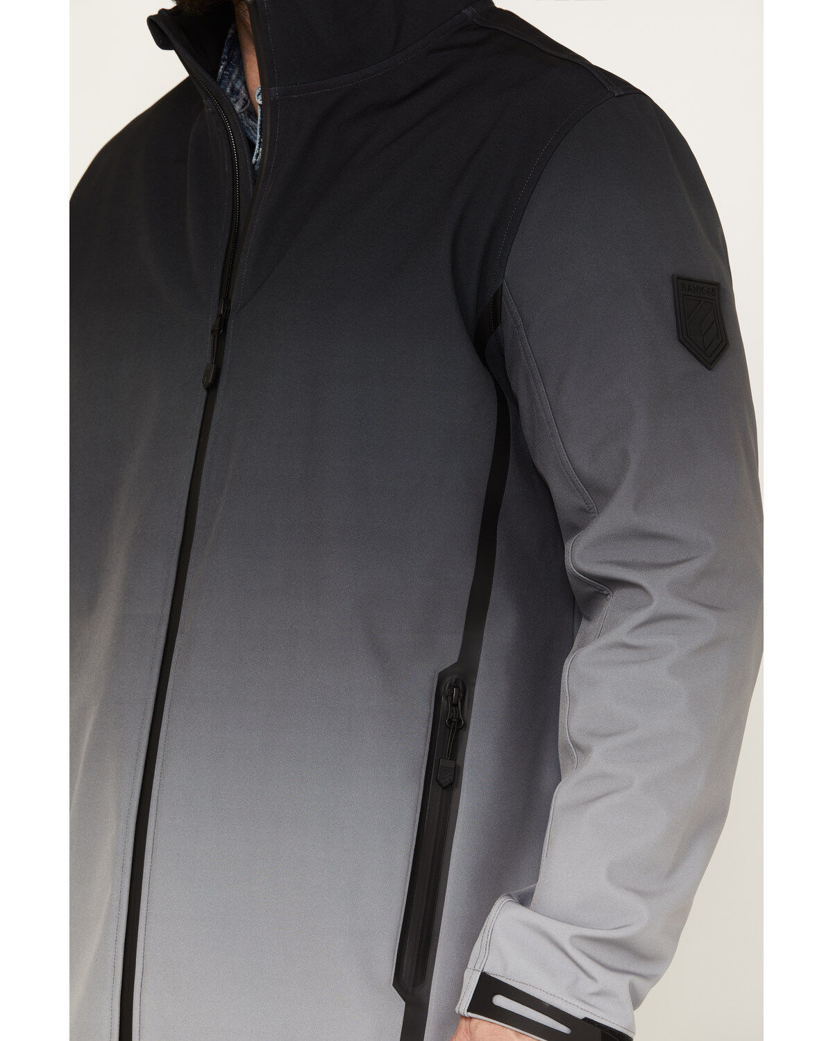 Image #3 - RANK 45&reg; Men's Ombre Softshell Jacket, Grey, hi-res