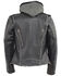Image #3 - Milwaukee Leather Women's Rub-Off Hoodie Motorcycle Jacket - 3X, Black, hi-res
