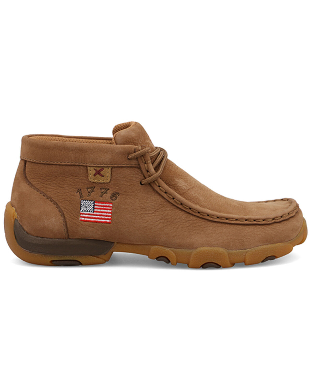 Image #2 - Twisted X Boys' Patriotic Chukka Driving Casual Shoes - Moc Toe, Camel, hi-res