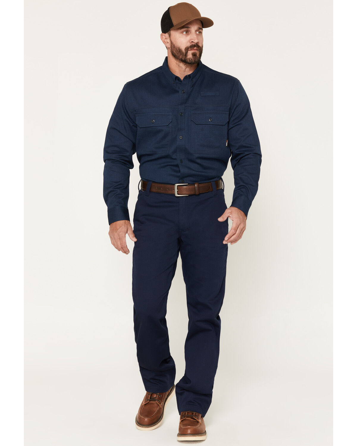 Hawx Men's FR Milwaukee Solid Straight Work Pants, Navy, hi-res