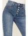 Image #2 - Cleo + Wolf Women's High Rise Straight Dark Wash Denim Jeans, Dark Medium Wash, hi-res